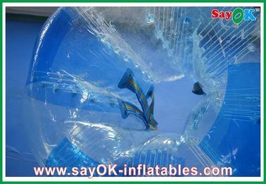 0.8 মিমি পিভিসি Inflatable স্পোর্টস গেম, স্বচ্ছ / নীল বাম্পার বল