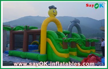0.55mm পিভিসি Inflatable বাউন্স, লোগো মুদ্রণ Inflatable Bouncy কাসল