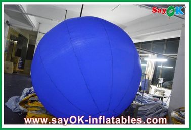 নীল বহিরঙ্গন Inflatable বল 12 রঙের নেতৃত্বে আলো সঙ্গে কাস্টমাইজড