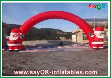 অক্সফোর্ড কাপড় লাল ক্রিসমাস Inflatable আর্কিটেকচার, Inflatable ক্রিসমাস আর্হেন