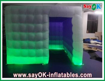 Inflatable পার্টি সজ্জা উজ্জ্বল আলো ইনফ্ল্যাটেবল ফটো বুথ ফায়ার-প্রুফ বেগুনি ভিতরে L3 X W3 X H3m