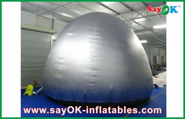 প্রজেকশন কাপড় প্রক্ষেপণ তাঁবু সঙ্গে সিলভার গোলাকার 5m Inflatable প্ল্যাণ্টেরিয়াম গম্বুজ