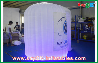 Inflatable LED ফটো বুথ বৃত্তাকার আকারের Inflatable ফটো বুথ ফায়ার-প্রুফ অক্সফোর্ড কাপড়