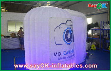 Inflatable LED ফটো বুথ বৃত্তাকার আকারের Inflatable ফটো বুথ ফায়ার-প্রুফ অক্সফোর্ড কাপড়