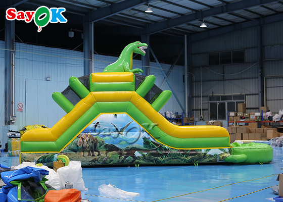 Inflatable Jumping Bouncer Inflatable Dinosaur Slide থিমযুক্ত Inflatable Water Slide 9.3x2x3.5mH লোগো প্রিন্টিং