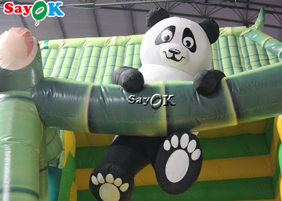 Inflatable Kids Slide Commercial Inflatable Bouncer Slide পান্ডা বাঁশ বন থিম inflatable স্লিপার স্লাইড