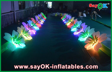 বিবাহের সজ্জা Inflatable LED ফুলের চেইন রঙিন অক্সফোর্ড কাপড়