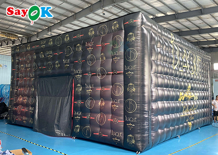 LED লাইট সহ বড় ইনফ্ল্যাটেবল তাঁবু বিশাল মোবাইল 8x8x4m বহিরঙ্গন ইনফ্ল্যাটেবল তাঁবু জলরোধী