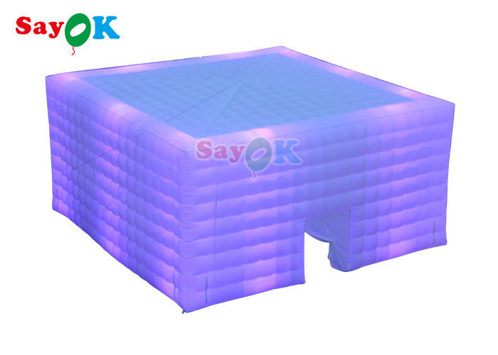 স্বয়ংক্রিয় inflatable লন তাঁবু 10x10x5m inflatable LED পার্টি তাঁবু inflatable বায়ু তাঁবু