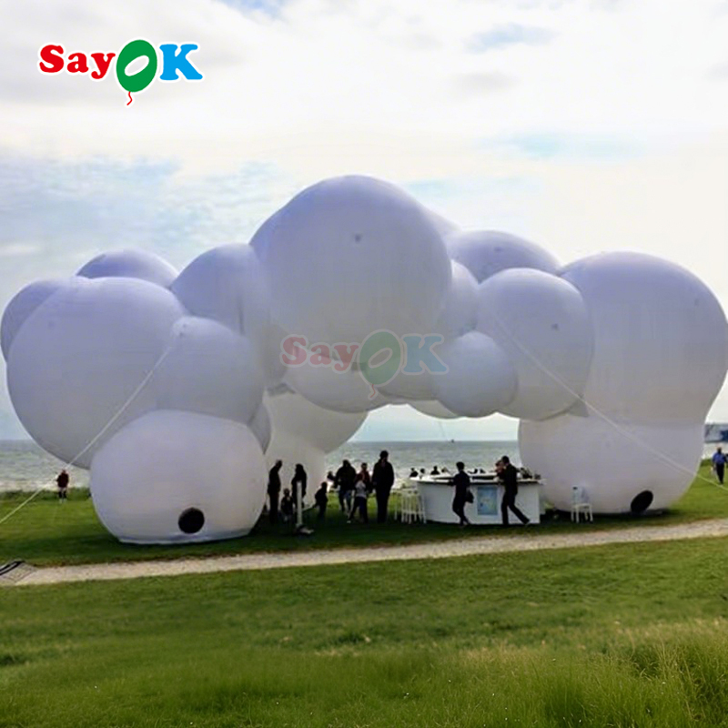 Sayok মেঘ থিমযুক্ত বিশাল ফুলাযোগ্য তাঁবু, বহিরঙ্গন ইভেন্টগুলির জন্য পার্টি তাঁবু ফোলানো
