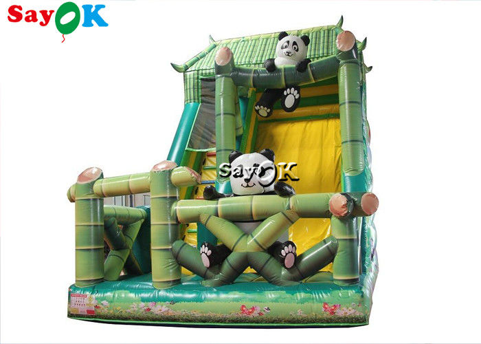 Inflatable Kids Slide Commercial Inflatable Bouncer Slide পান্ডা বাঁশ বন থিম inflatable স্লিপার স্লাইড