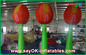 Giant Red Inflatable Double Flower For Stage Decoration With LED Light