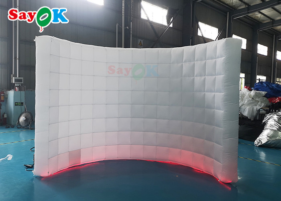 ইভেন্ট প্রদর্শনী Inflatable ফটো বুথ LED আলো সঙ্গে ওয়াল পটভূমি ফ্রেম