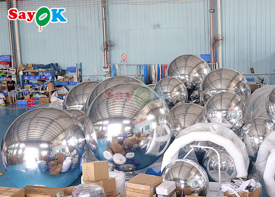 রঙিন পিভিসি inflatable প্রতিফলিত বল ক্রিসমাস সজ্জা inflatable গোলক আয়না inflatable বেলুন বিজ্ঞাপন