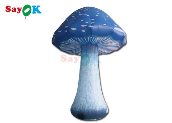 13.1ft পূর্ণ মুদ্রণ inflatable মাশরুম নেতৃত্বাধীন হালকা নীল বায়ু মাশরুম ইভেন্ট সজ্জা