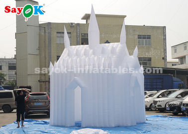 শিশুদের কাস্টমাইজড আকার জন্য সাদা 210D অক্সফোর্ড কাপড় Inflatable বাউন্সি কাসল