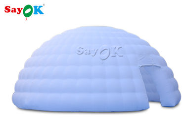 বায়ু তাঁবু ক্যাম্পিং ডাবল সেচিং 8m সাদা inflatable বায়ু তাঁবু / প্রদর্শনী ইগলু গম্বুজ তাঁবু