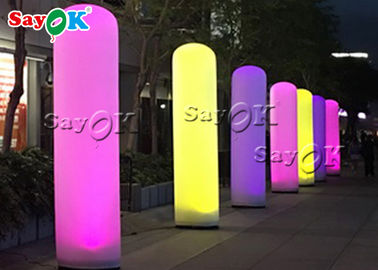 সজ্জা জন্য কাস্টমাইজড হোয়াইট নেতৃত্বে আলো inflatable মডেল স্তম্ভ