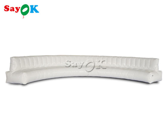 6.367 মি বাঁকা হোয়াইট মাল্টিফেকশনাল আসবাব ইনফ্ল্যাটেবল এয়ার সোফা