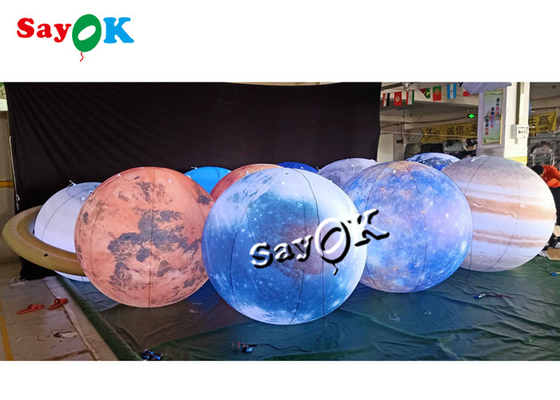 LED আলো বিশাল ঝুলন্ত ইনফ্ল্যাটেবল আট প্ল্যানেট 0.25 মিমি পিভিসি উপাদান