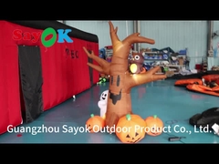 হ্যালোইন Yard জন্য inflatable ব্লো আপ কুমড়া আউটডোর ভূত গাছ হ্যালোইন প্রসাধন