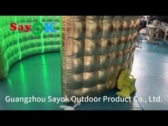 কাস্টমাইজড ইনফ্ল্যাটেবল 360 ফটো বুথ আকৃতির ঘের গোল্ড ইনফ্ল্যাটেবল ব্যাকগ্রাউন্ড বুথ