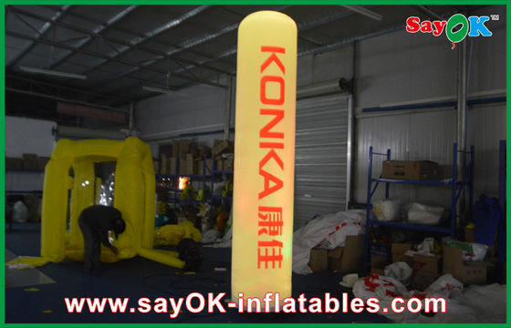 3m উচ্চতা Inflatable আলো সজ্জা নেতৃত্বাধীন স্তম্ভ ঘনক কলাম মুদ্রিত