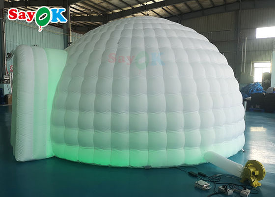 বহিরঙ্গন ইনফ্ল্যাটেবল তাঁবু 6x5x3.2m LED লাইট সহ খাঁটি সাদা ইনফ্ল্যাটেবল ডোম তাঁবু