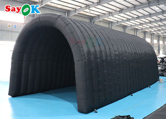 আউটডোর এয়ার টেন্ট 210 ডি অক্সফোর্ড কালো inflatable টানেল টেন্ট মাল্টি ফাংশন জন্য কার্যক্রম প্রদর্শনী