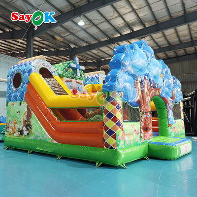 বিনোদন পার্ক inflatable bouncer স্লাইড 6X6X4.3MH