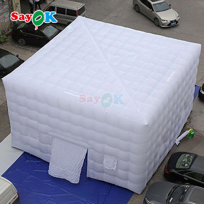 8 মিটার বড় ঘনক্ষেত্র বায়ু তাঁবু LED 80 জনের পার্টি ইভেন্ট বায়ু ব্লাভার সঙ্গে inflatable তাঁবু