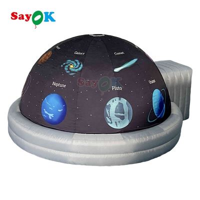 Sayok 100% Blackout Inflatable Planetarium Dome with Professional Projection Fabric and Emergency Escape for HD Projector Compatibility