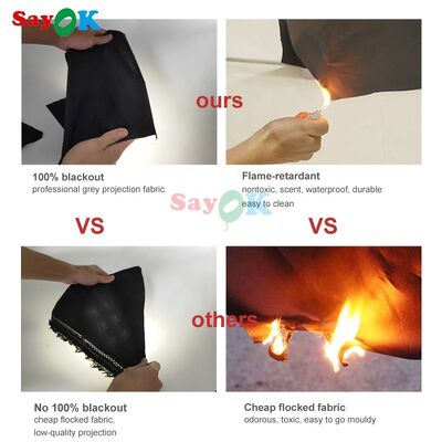 স্কুল জ্যোতির্বিজ্ঞানের জন্য 7 মিটার ইনফ্ল্যাটেবল এয়ার প্ল্যানেটারিয়াম গম্বুজ ইনফ্ল্যাটেবল প্রজেকশন গম্বুজ তাঁবু