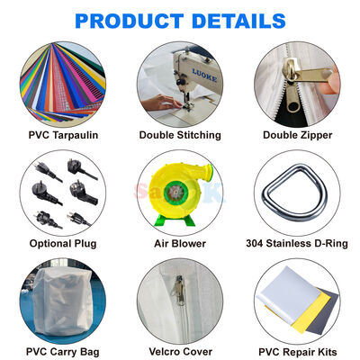 সায়োক 10x20 মিটার সাদা পিভিসি টারপোলিন আউনিং প্যাভিলিয়ন ইভেন্টের জন্য 200 জনের জন্য ইনফ্ল্যাটেবল কিউব তাঁবু