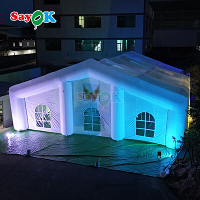 এলইডি আলো সহ ৩০০ জনের ইভেন্টের জন্য আবহাওয়া-প্রতিরোধী বিশাল আউটডোর ইনফ্ল্যাটেবল এয়ার টেন্ট