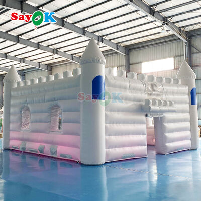 Custom White Flame-Retardant Waterproof UV Resistant Inflatable Castle Tent for Outdoor Weddings and Parties