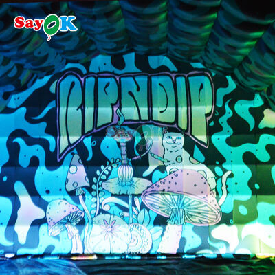 কাস্টম প্রিন্টিং এবং এলইডি সহ পোর্টেবল ওয়াটারপ্রুফ ইনফ্ল্যাটেবল স্টেজ কভার