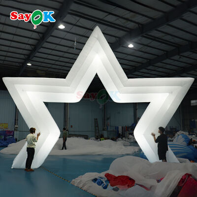 Custom Star Inflatable LED Arch for Outdoor Events Parties and Promotions
