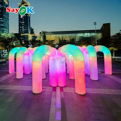 Custom Inflatable Arch with Colorful Lighting for Outdoor Events