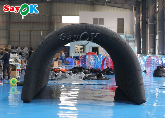 প্রদর্শনীর জন্য ইনফ্ল্যাটেবল ইগলু তাঁবু কালো 210 ডি অক্সফোর্ড কাপড় ইনফ্ল্যাটেবল টানেল তাঁবু