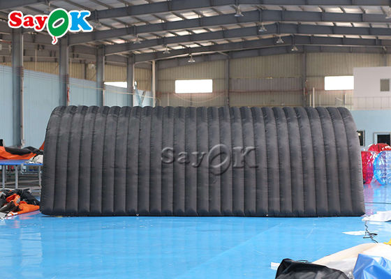 প্রদর্শনীর জন্য ইনফ্ল্যাটেবল ইগলু তাঁবু কালো 210 ডি অক্সফোর্ড কাপড় ইনফ্ল্যাটেবল টানেল তাঁবু