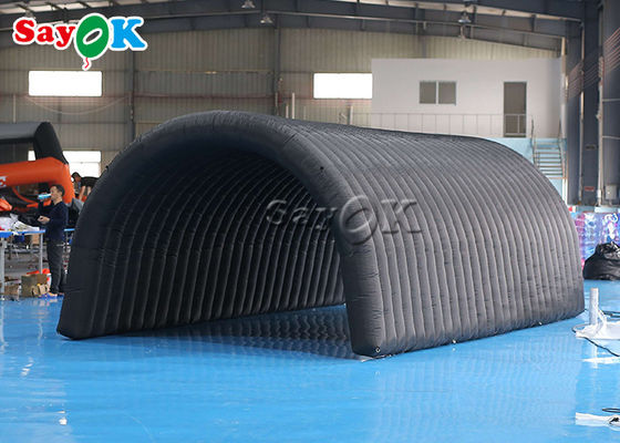 প্রদর্শনীর জন্য ইনফ্ল্যাটেবল ইগলু তাঁবু কালো 210 ডি অক্সফোর্ড কাপড় ইনফ্ল্যাটেবল টানেল তাঁবু