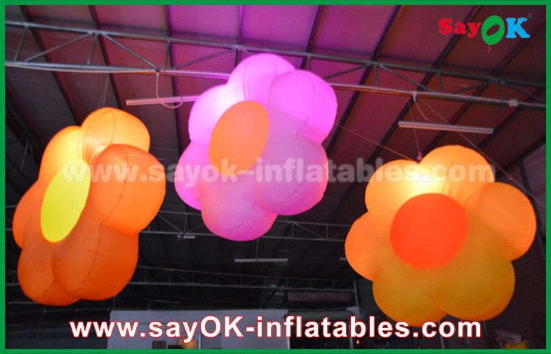 অক্সফোর্ড কাপড় Inflatable আলোর অলংকরণ / আলোর জন্য Inflatable ফুল ক্লাব বার, পার্টি জন্য