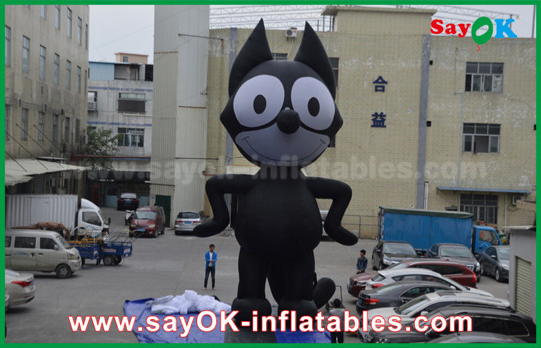 inflatable বিজ্ঞাপন অক্ষর 6mH অক্সফোর্ড কাপড় কালো inflatable অক্ষর, inflatable বিড়াল
